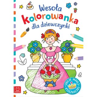 Wesoła kolorowanka dla dziewczynki. Stroje małej księżniczki