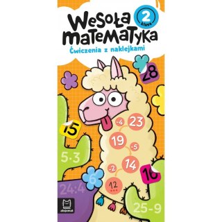 Wesoła matematyka. Ćwiczenia z naklejkami. Klasa 2