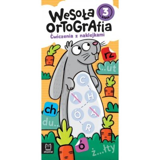 Wesoła ortografia. Ćwiczenia z naklejkami. Klasa 3