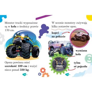 Wyrazy i zdania do nauki czytania. Monster trucki. Ciekawostki dla dzieci