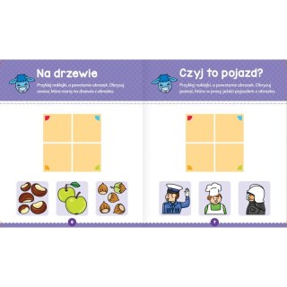 Zabawy malucha z osiołkiem. Aktywizująca książeczka z naklejkami puzzlami