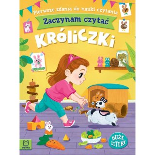 Zaczynam czytać. Duże litery. Pierwsze zdania do nauki czytania. Króliczki