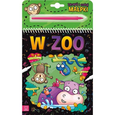 Zdrapuj i szukaj małpki. W zoo Zdrapuj i szukaj małpki. W zoo
