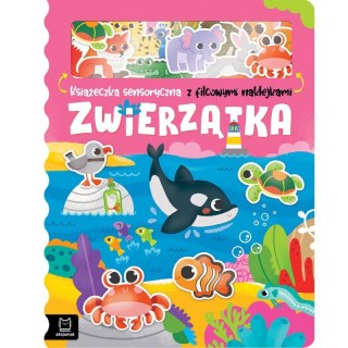 Zwierzątka. Książeczka sensoryczna z filcowymi naklejkami