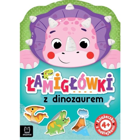 Łamigłówki z dinozaurem. Książeczka z naklejkami 4+ Łamigłówki z dinozaurem. Książeczka z naklejkami 4+