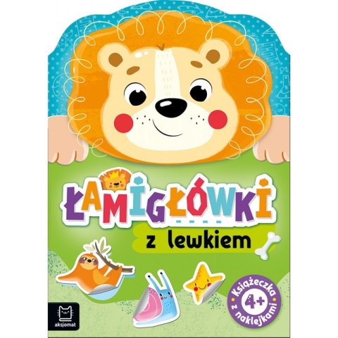 Łamigłówki z lewkiem. Książeczka z naklejkami 4+ Łamigłówki z lewkiem. Książeczka z naklejkami 4+