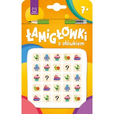 Łamigłówki z ołówkiem 7+. Książeczka pomarańczowa Łamigłówki z ołówkiem 7+. Książeczka pomarańczowa