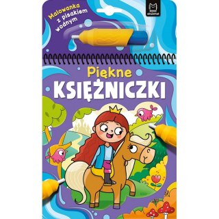 Malowanka z pisakiem wodnym. Piękne księżniczki