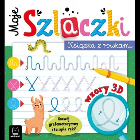 Moje Szlaczki. Książka z rowkami. Wzory 3D. Zabawy grafomotoryczne, terapia ręki Moje Szlaczki. Książka z rowkami. Wzory 3D. Zabawy grafomotoryczne, terapia ręki