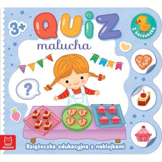 Quiz malucha z naklejkami z kaczuszką 3-4 lata