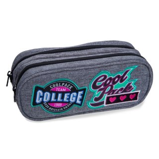 COOLPACK - CLEVER - SASZETKA PODWÓJNA - GREY G (BADGES)