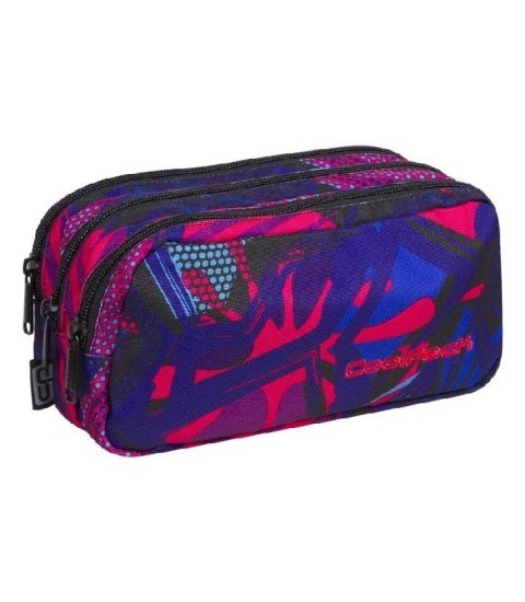 COOLPACK - PRIMUS - SASZETKA POTRÓJNA - Crazy Pink Abstract - prostokątna COOLPACK - PRIMUS - SASZETKA POTRÓJNA - Crazy Pink Abstract - prostokątna