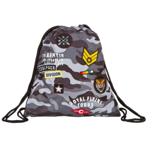 COOLPACK - SPRINT - WOREK SPORTOWY - CAMO BLACK (BADGES) * COOLPACK - SPRINT - WOREK SPORTOWY - CAMO BLACK (BADGES) *