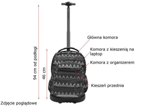 COOLPACK - SWIFT - PLECAK MŁODZIEŻOWY NA KÓŁKACH - Swift Floral dream