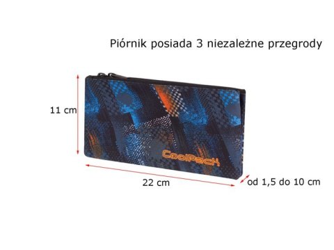 COOLPACK - TRIO - SASZETKA POTRÓJNA - Tire tracks - prostokątna COOLPACK - TRIO - SASZETKA POTRÓJNA - Tire tracks - prostokątna
