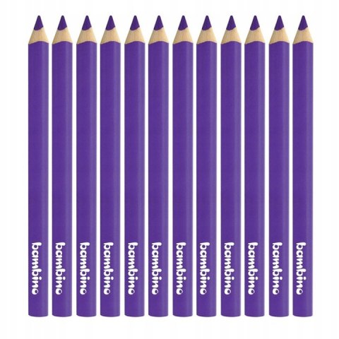 Kredki BAMBINO w oprawie drewnianej fioletowy 12 sztuk ZWIERZAKI UCZNIAKI Kredki BAMBINO w oprawie drewnianej fioletowy 12 sztuk ZWIERZAKI UCZNIAKI