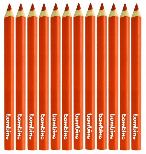 Kredki BAMBINO w oprawie drewnianej pomarańczowy 12 sztuk ZWIERZAKI UCZNIAK Kredki BAMBINO w oprawie drewnianej pomarańczowy 12 sztuk ZWIERZAKI UCZNIAK