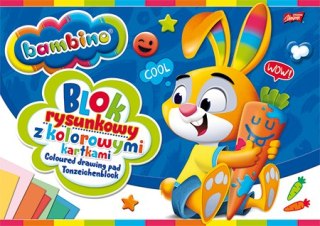 Blok rysunkowy z kolorowymi kartkami A4 16 kartek okładka kredowana