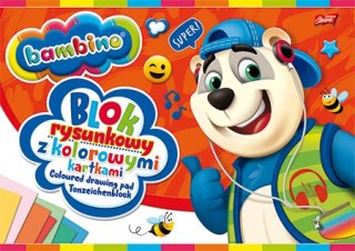 Blok rysunkowy z kolorowymi kartkami A4 16 kartek okładka kredowana