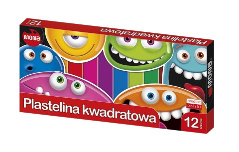 Plastelina kwadratowa 12 kolorów 18 g Plastelina kwadratowa 12 kolorów 18 g