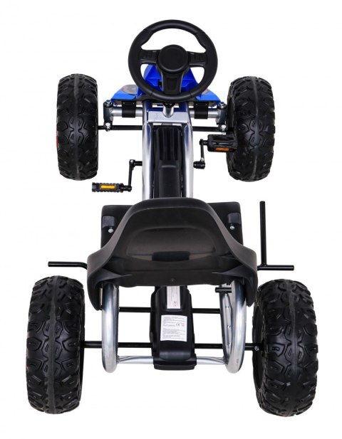 Duży Gokart Strong na pedały dla dzieci Niebieski + Obciążenie 100 kg + Koła EVA + Hamulec ręczny + Sportowy fotel Duży Gokart Strong na pedały dla dzieci Niebieski + Obciążenie 100 kg + Koła EVA + Hamulec ręczny + Sportowy fotel