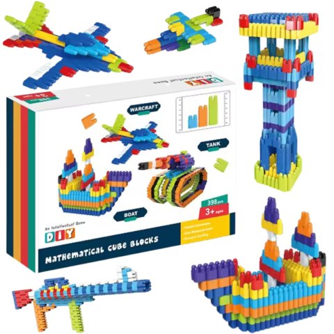 Zestaw Klocki Konstrukcyjne Edukacyjne 3D Kreatywne Budowanie 398 ele Zestaw Klocki Konstrukcyjne Edukacyjne 3D Kreatywne Budowanie 398 ele