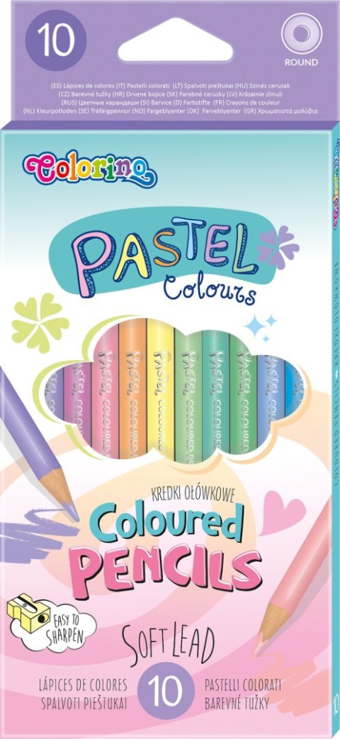 Colorino pastel kredki ołówkowe okrągłe 10 kolorów