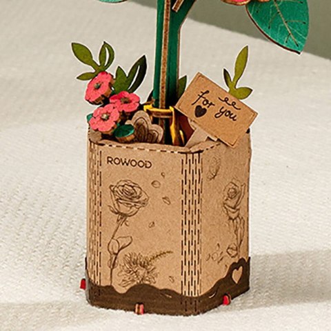 ROBOTIME Drewniane Puzzle Model 3D DIY - Kwiat Czerwona Camellia ROBOTIME Drewniane Puzzle Model 3D DIY - Kwiat Czerwona Camellia