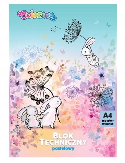 Colorino blok techniczny a4 kolorowy 10 kartek 160g pastelowy Colorino blok techniczny a4 kolorowy 10 kartek 160g pastelowy