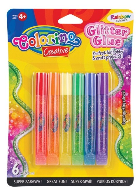 Colorino creative klej brokatowy rainbow 6 szt x 10,5 ml Colorino creative klej brokatowy rainbow 6 szt x 10,5 ml