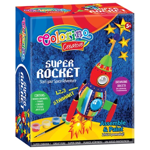 Colorino creative zestaw drewniana "super rakieta"