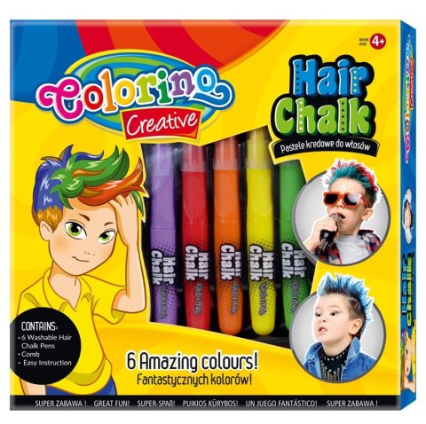 Colorino creative zestaw pasteli kredowych do włosów boys 6 szt. standard Colorino creative zestaw pasteli kredowych do włosów boys 6 szt. standard