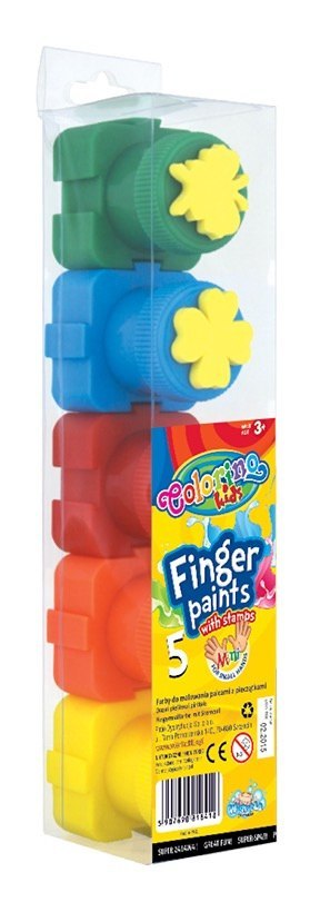 Colorino kids farby do malowania palcami 5 kolorów 20 ml Colorino kids farby do malowania palcami 5 kolorów 20 ml