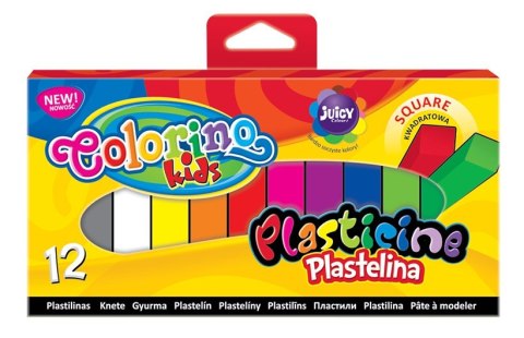 Colorino kids plastelina 12 kolorów kwadratowa