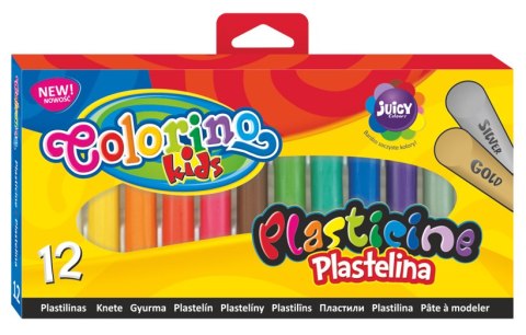 Colorino kids plastelina 12 kolorów złota srebrna
