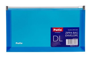 Koperta na dok.bAnkowe dl zippa bag (zamek strunowy) 6 sztuk niebieska
