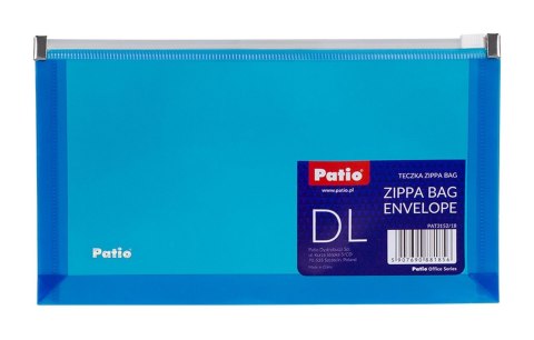 Koperta na dok.bAnkowe dl zippa bag (zamek strunowy) 6 sztuk niebieska