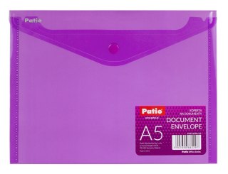 Koperta na dokumenty a5 transparentna 6 sztuk fioletowa