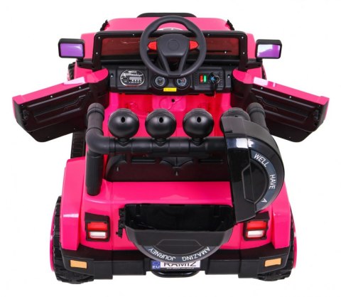 Auto Terenowe Full Time 4WD dla dzieci Różowy + Napęd 4x4 + Pilot + Audio LED + Schowek Auto Terenowe Full Time 4WD dla dzieci Różowy + Napęd 4x4 + Pilot + Audio LED + Schowek