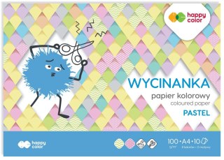Blok Wycinanka Pastel, A4, 10 ark, 100 g, Happy Color