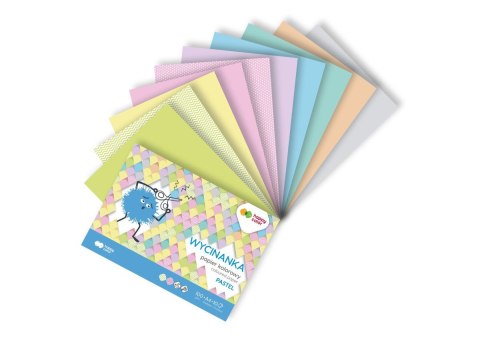 Blok Wycinanka Pastel, A4, 10 ark, 100 g, Happy Color Blok Wycinanka Pastel, A4, 10 ark, 100 g, Happy Color