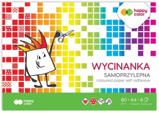 Blok Wycinanka samoprzylepna A4, 8 ark, Happy Color
