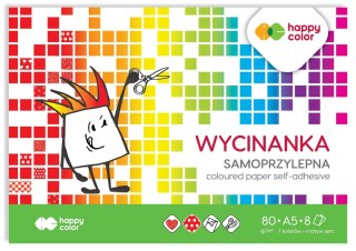 Blok Wycinanka samoprzylepna A5, 8 ark, Happy Color