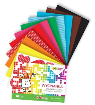 Blok Wycinanka samoprzylepna A5, 8 ark, Happy Color