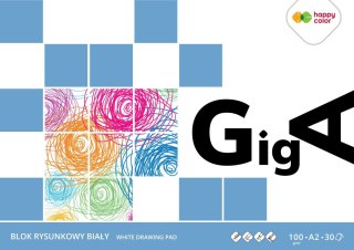 Blok techniczny GigA biały, A2, 15 ark, 250g, Happy Color