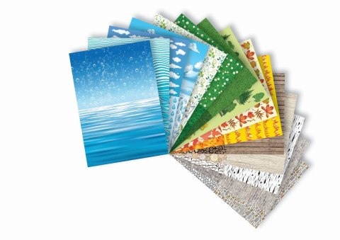 Blok z motywami NATURA, 80g/m2, A4, 15 ark, 30 motyw, Happy Color Blok z motywami NATURA, 80g/m2, A4, 15 ark, 30 motyw, Happy Color