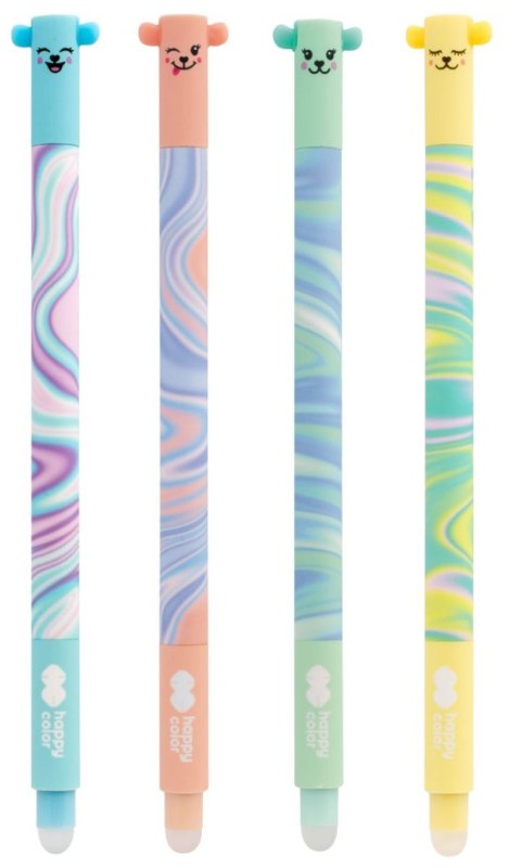 Długopis wymazywalny Pastel Twist (Uszaki), 0.5mm, niebieski, Happy Color