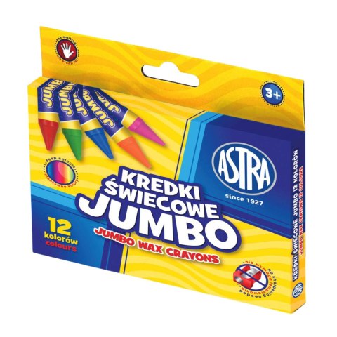 KREDKI ŚWIECOWE JUMBO ASTRA 12 KOLORÓW KREDKI ŚWIECOWE JUMBO ASTRA 12 KOLORÓW