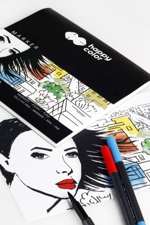 Blok do markerów, ART, 100g, A4, 25 ark, Happy Color Blok do markerów, ART, 100g, A4, 25 ark, Happy Color