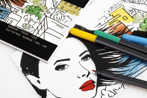 Blok do markerów, ART, 100g, A5, 25 ark, Happy Color Blok do markerów, ART, 100g, A5, 25 ark, Happy Color